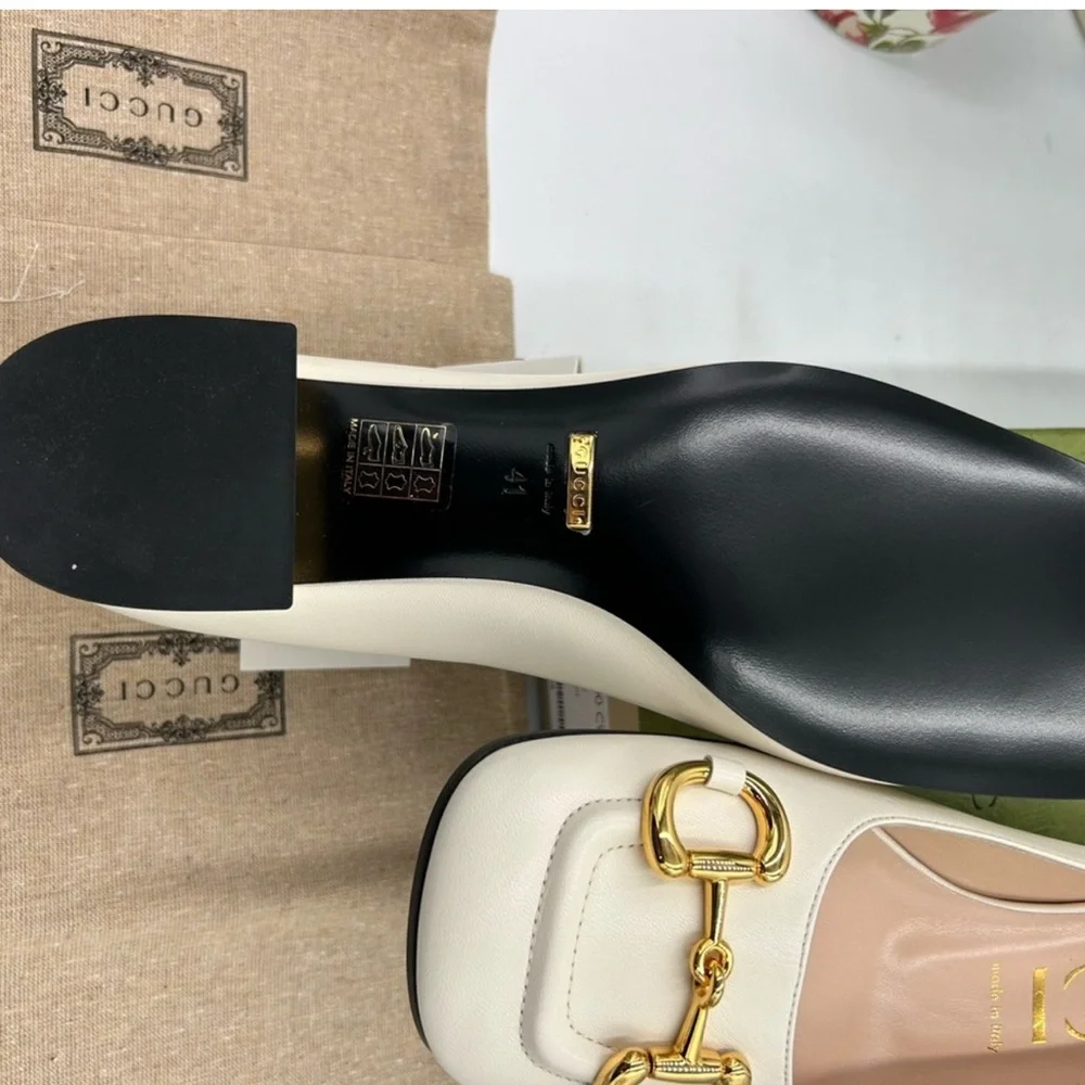 Women’s Gucci horse bit leather ballet flats size 41 made in Italy - Picture 9 of 9